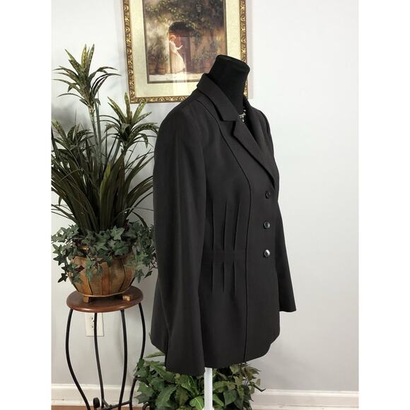 Kasper Women Jacket 12P Brown Long Sleeve Clueless Preppy Office Siren Lined - Picture 3 of 10